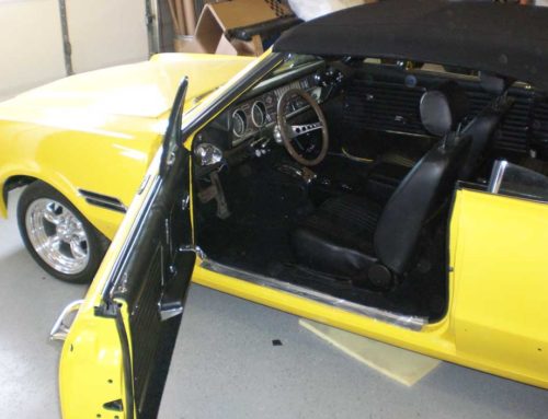 Reupholstered Yellow Car