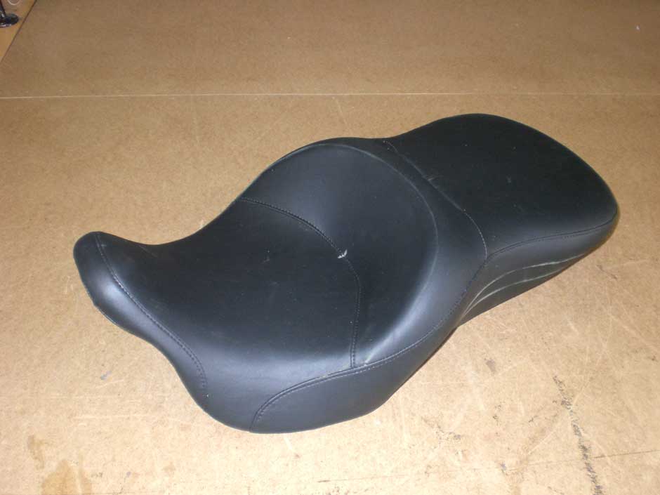 Black Motorcycle Seat Reupholstered Kirkham Upholstery